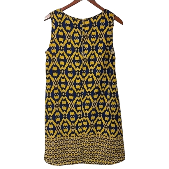 NEW 41Hawthorn Devan Sleeveless Shift Dress, Blue & Gold, Size Medium - Picture 2 of 7